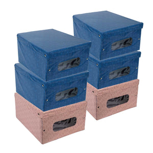 MAURY'S SET 6 SCATOLE GUARDAROBA LIBERTY 50X39XH24 CM COLORAZIONE ASSORTITA