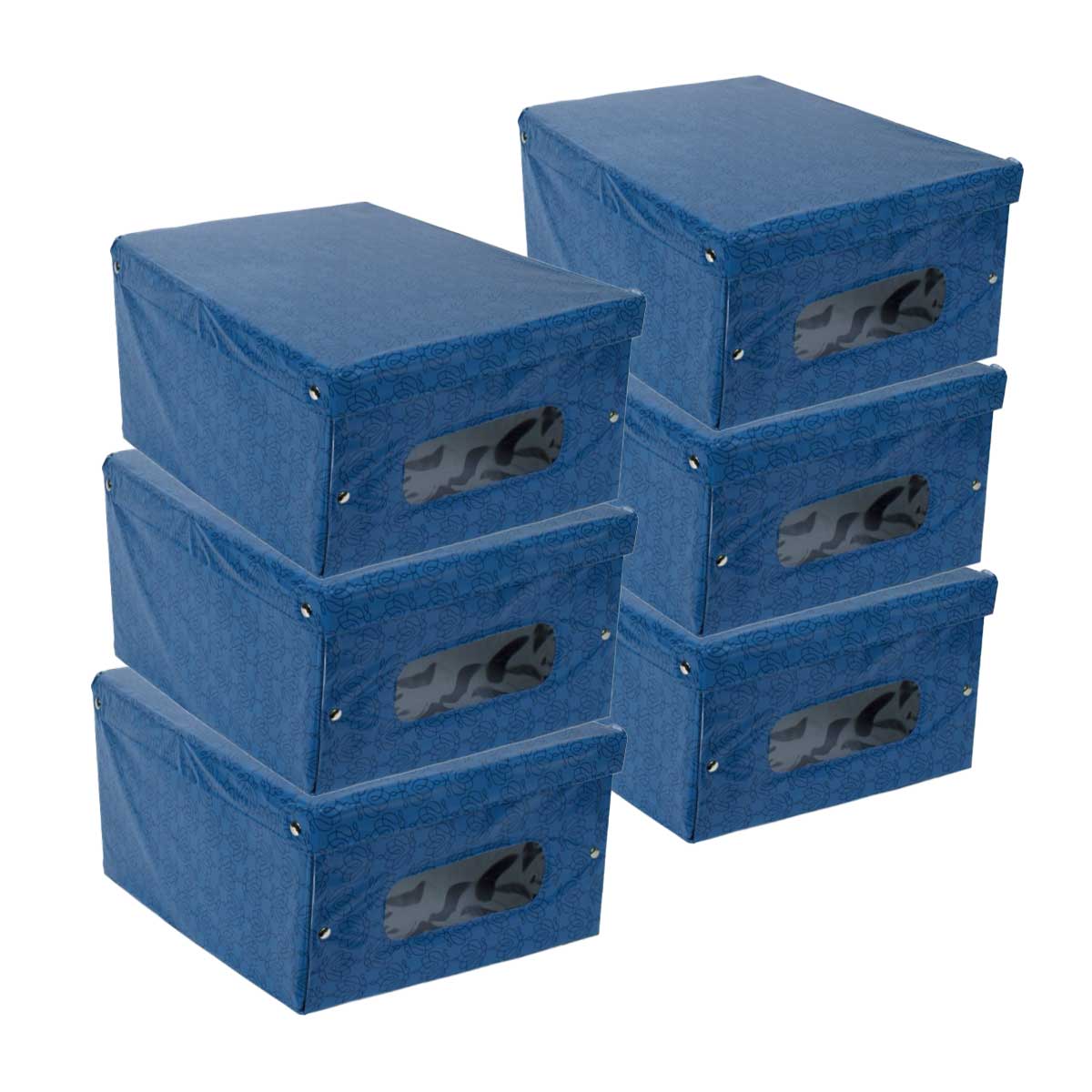 MAURY'S SET 6 SCATOLE GUARDAROBA LIBERTY 50X39XH24 CM COLORAZIONE ASSORTITA