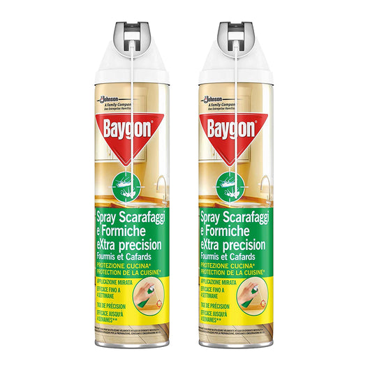 BAYGON INSETTICIDA SET 2 PZ X 400 ML SCARAFAGGI E FORMICHE SPRAY