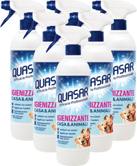 QUASAR SPRAY IGIENIZZANTE CASA EANIMALI SET 6 PZ X 580 ML SUPERFICI OGGETTI PER BAMBINI