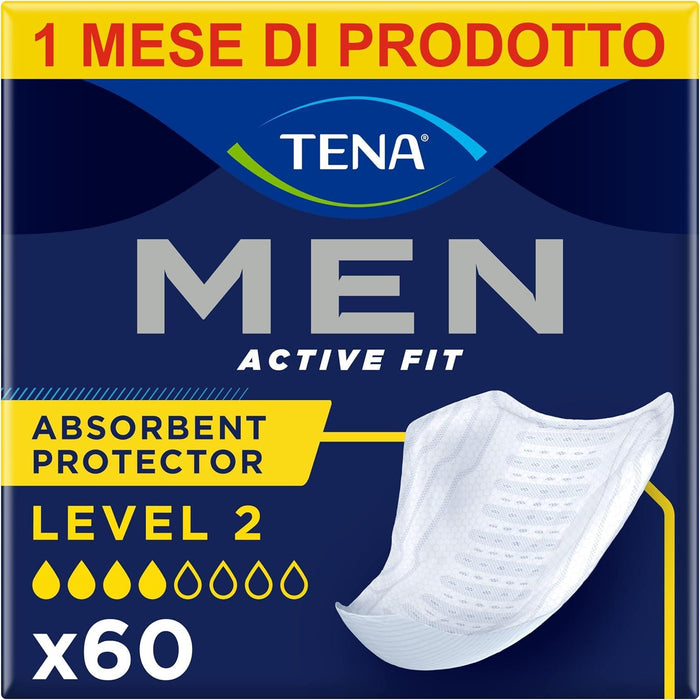 ASSORBENTI TENA MEN ACTIVE FIT LEVEL 2 SET 6 CONFEZIONI DA 10 PEZZI