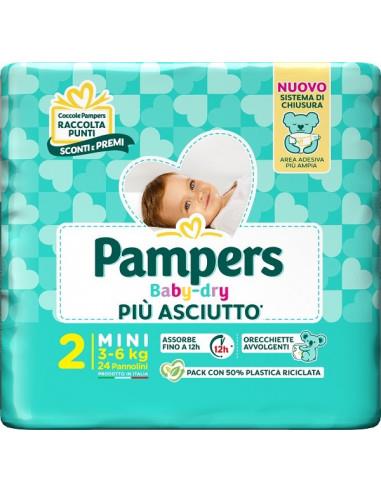 PAMPERS SET 2 CONFEZIONI BABY DRY 2 MINI 3-6KG X 24PZ