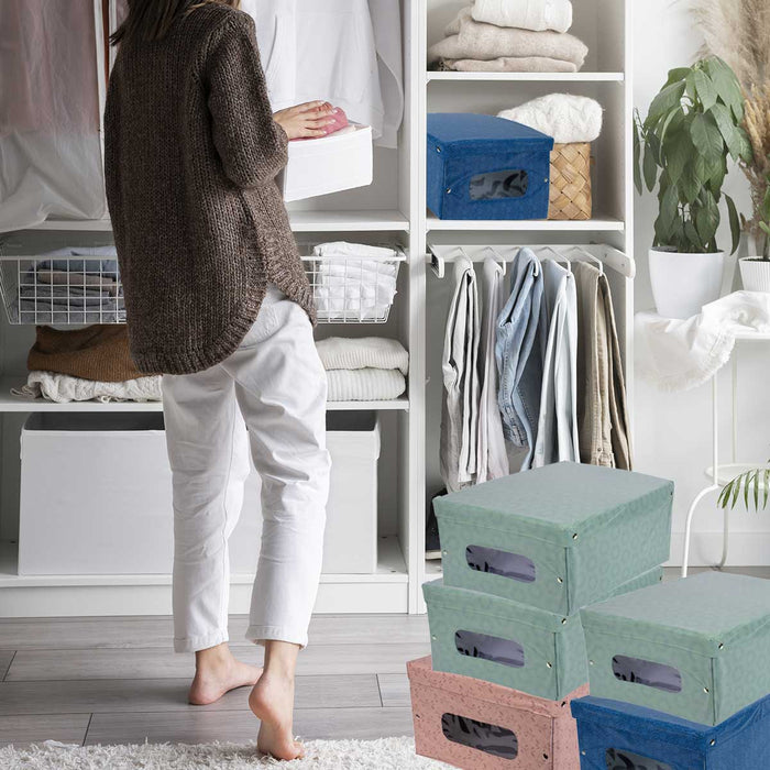 MAURY'S SET 6 SCATOLE GUARDAROBA LIBERTY 50X39XH24 CM COLORAZIONE ASSORTITA