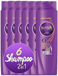 SUNSILK SET 6 PZ SHAMPOO E BALSAMO 250ML 2 IN 1 LISCIO PERFETTO