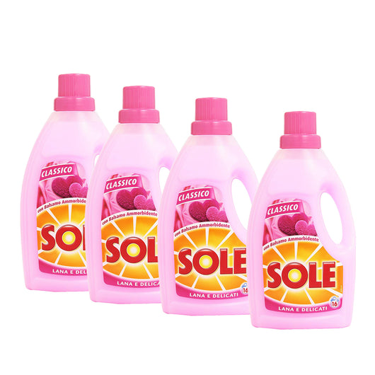 SOLE SET 4 PZ DETERSIVO PER BUCATO LANA E DELICATI DA 1 LT FORMATO CLASSICO