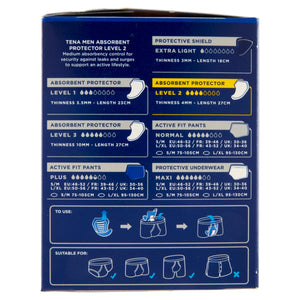 ASSORBENTI TENA MEN ACTIVE FIT LEVEL 2 SET 6 CONFEZIONI DA 10 PEZZI