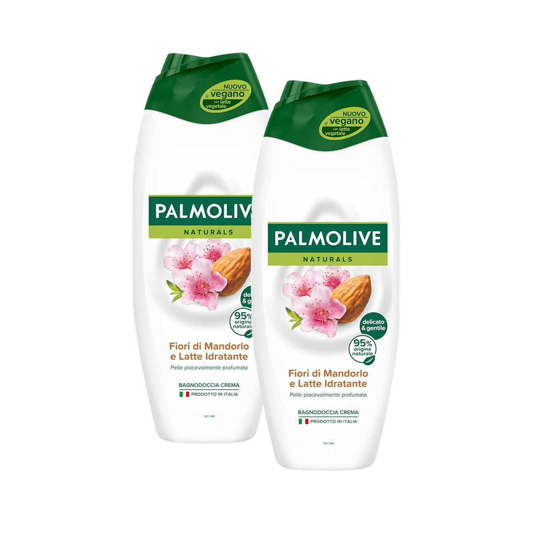 PALMOLIVE SET 2 PZ BAGNOSCHIUMA FIORI DI MANDORLO X 750 ML CON LATTE IDRATANTE