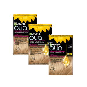GARNIER OLIA SET 3 CONFEZIONI TINTA CAPELLI 9.0 LBIONDO CHIARISSIMO