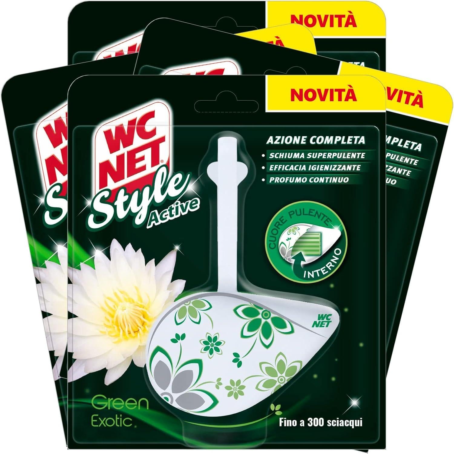 WC NET SET 4 PZ STYLE ACTIVE TAVOLETTA GREEN EXOTIC AD AZIONE COMPLETA