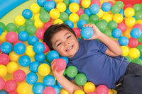 SACCA CON 100 PALLINE COLORATE CON CUSTODIA IDEALI PER BOX PISCINE E AREE GIOCO