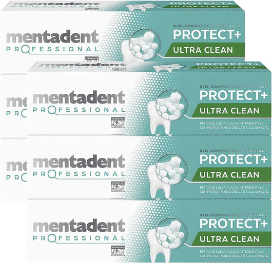 MENTADENT DENTIFRICIO SET 6 CONFEZIONI PROFESSIONAL 75 ML L'UNO PULIZIA EXTRA PROFONDA DEI DENTI