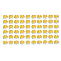 MAURY'S CANDELINE TEA LIGHT 60 PZ GIALLE CON OLIO DI CITRONELLA E BASE IN METALLO