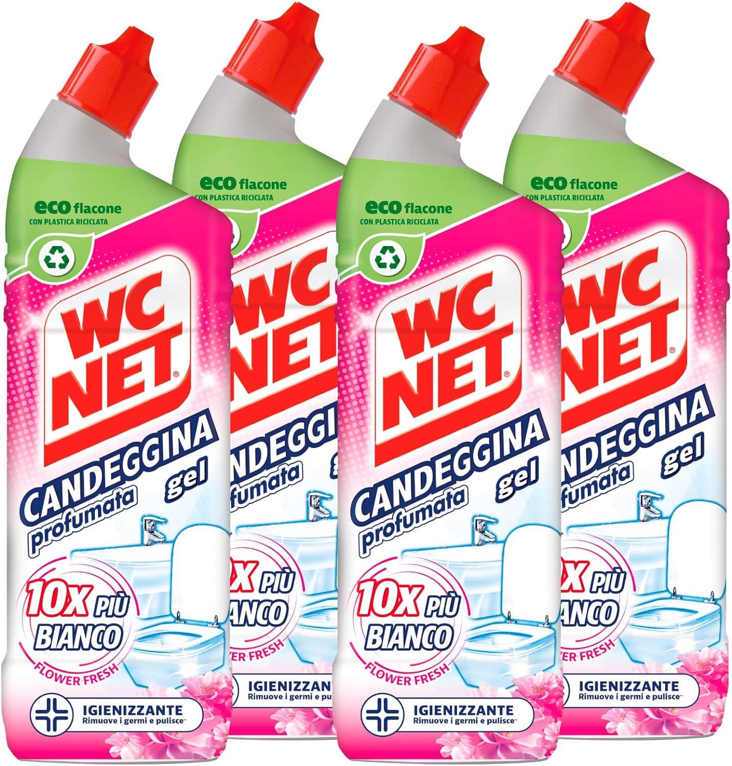 WC NET SET 4 CONFEZIONI GEL CANDEGGINA PROFUMATA 700 ML L'UNA