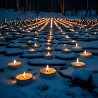 MAURY'S CANDELINE TEA LIGHT 90 PZ GIALLE CON OLIO DI CITRONELLA E BASE IN METALLO