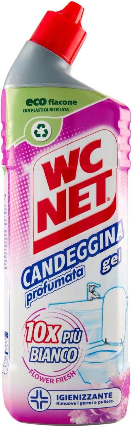WC NET SET 4 CONFEZIONI GEL CANDEGGINA PROFUMATA 700 ML L'UNA