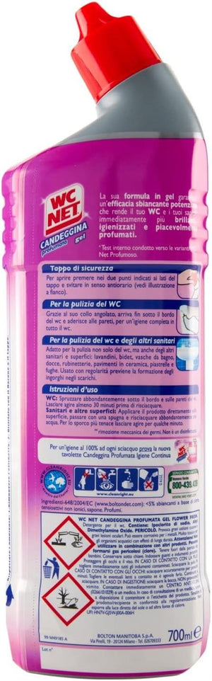 WC NET SET 2 CONFEZIONI GEL CANDEGGINA PROFUMATA 700 ML L'UNA