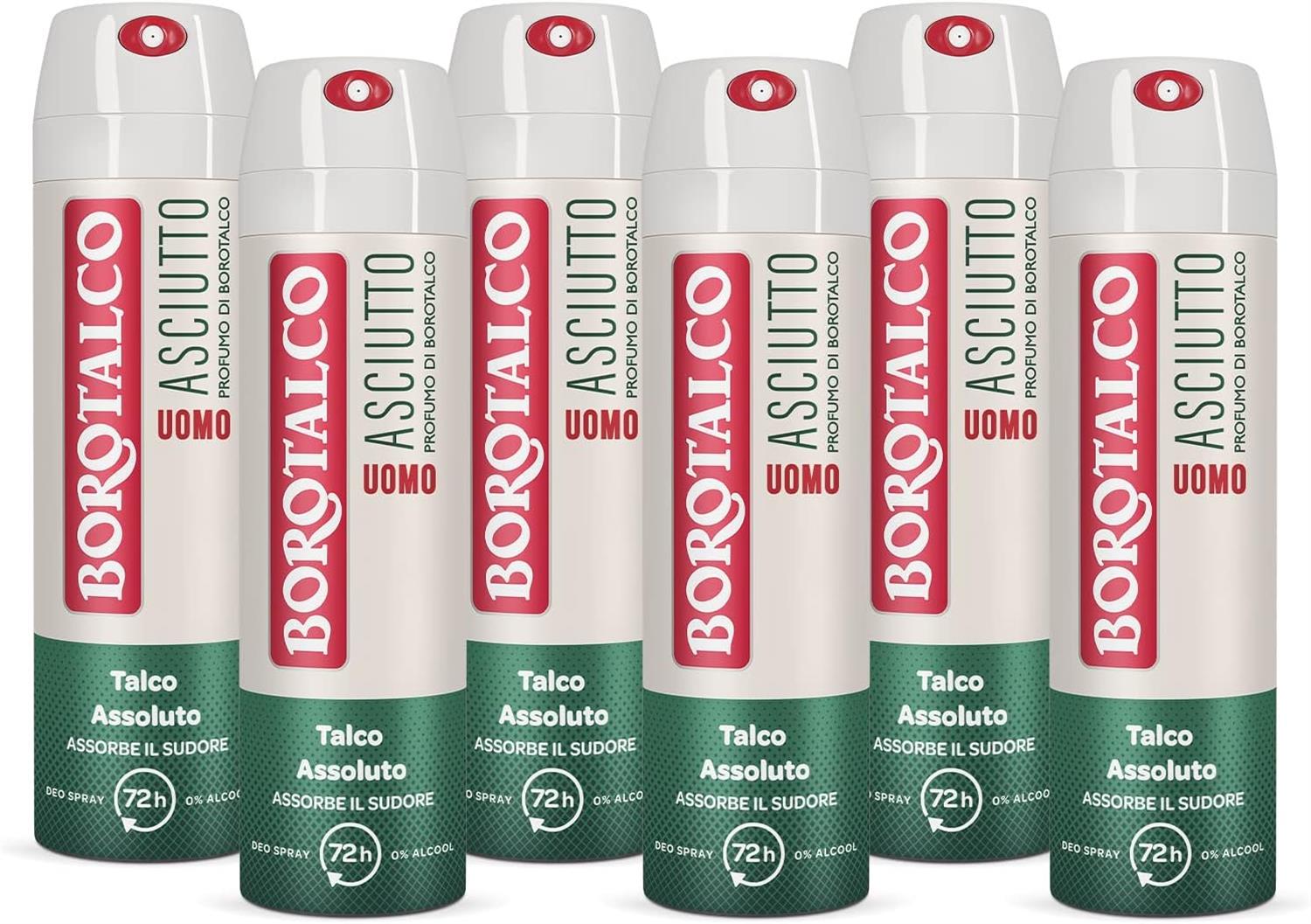 BOROTALCO SET 6 PZ DEO SPRAY 150 ML L'UNO NEW PROFUMO DI BOROTALCO DA UOMO + ASCIUTTO
