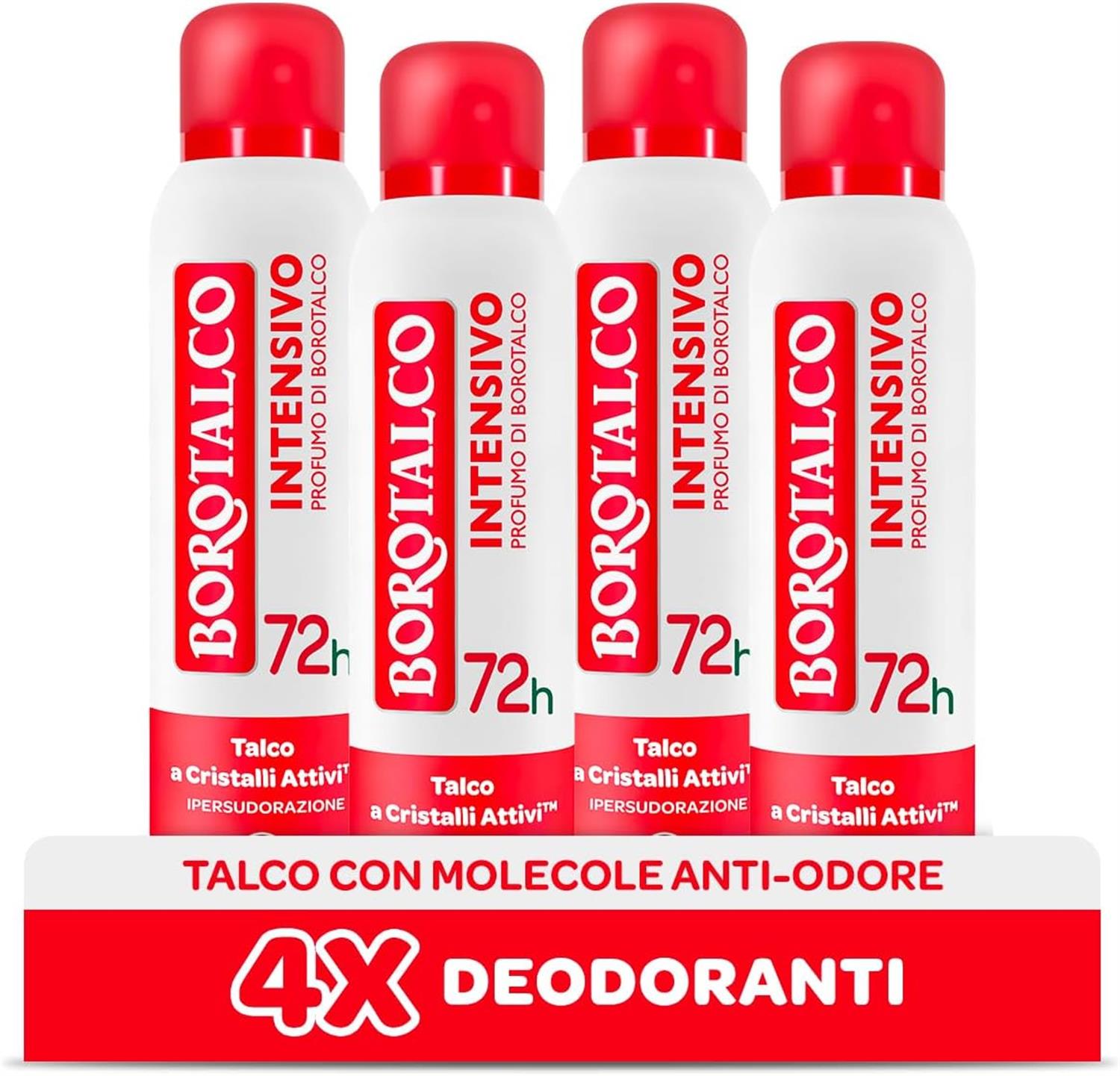 BOROTALCO SET 4 PZ DEO SPRAY 150 ML L'UNO NEW INTENSIVO PROFUMO DI BOROTALCO 72H