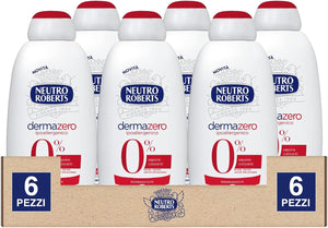 NEUTRO ROBERTS SET 6 PZ BAGNODOCCIA DERMAZERO IPOALLERGENICO DA 600 ML