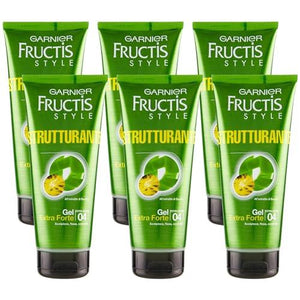 FRUCTIS SET 6 CONFEZIONI GEL FISSANTE PER CAPELLI EXTRA FORTE STRUCTURING DA 200 ML L'UNO