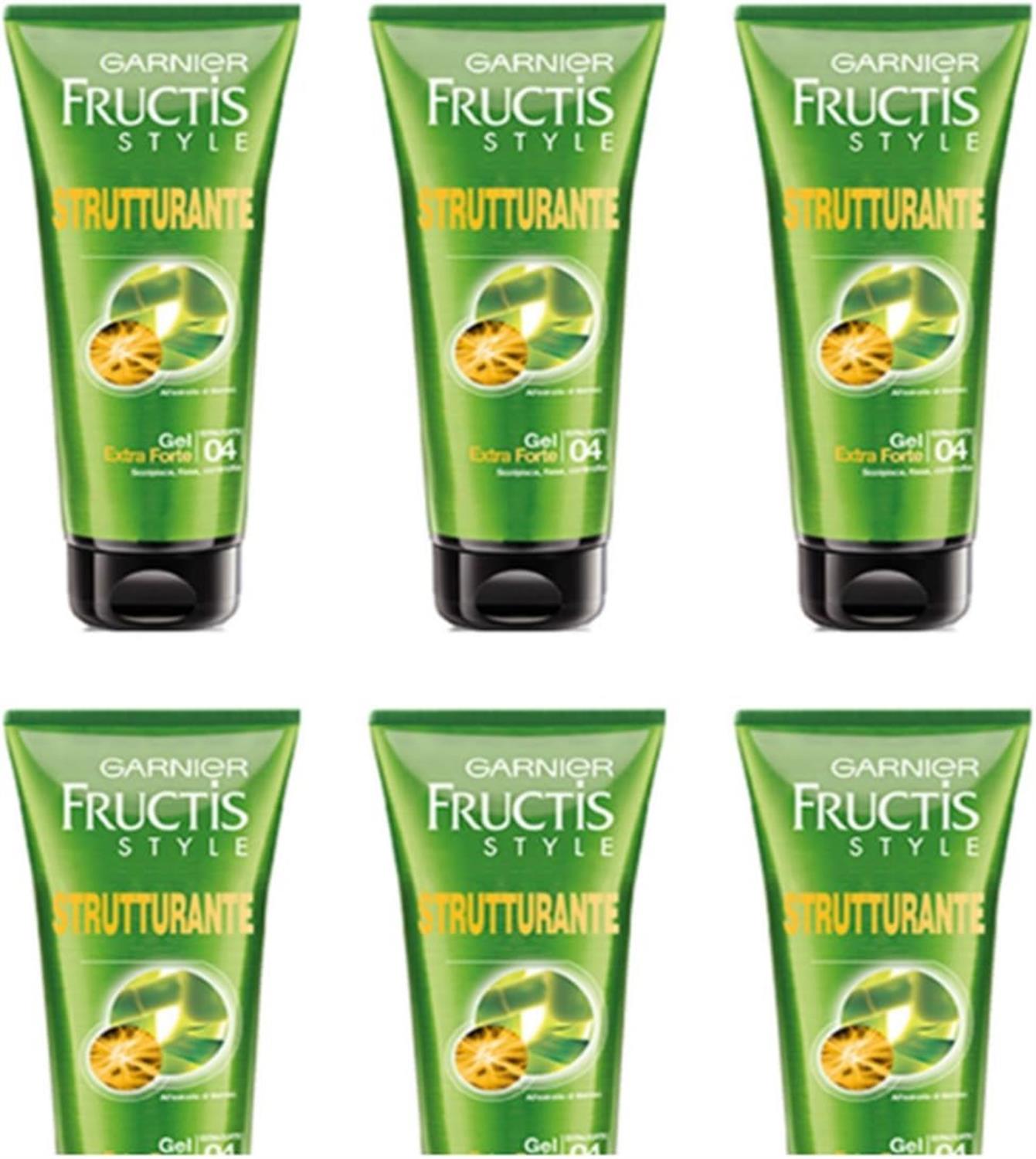 FRUCTIS SET 6 PZ GEL FISSANTE PER CAPELLI EXTRA FORTE STRUCTURING DA 200 ML L'UNO