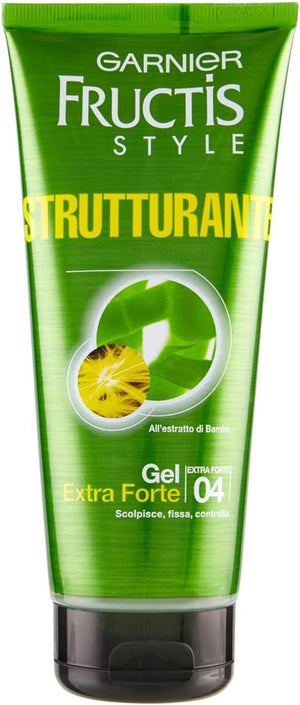 FRUCTIS SET 6 CONFEZIONI GEL FISSANTE PER CAPELLI EXTRA FORTE STRUCTURING DA 200 ML L'UNO