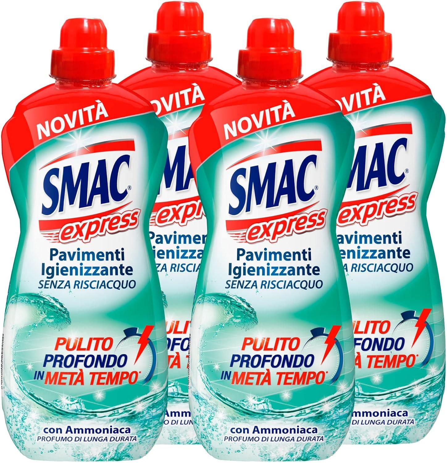 SET 4 SMAC EXPRESS PAVIMENTI SENZA RISCIACQUO IN FORMATO DA 1 LTAMMONIACA