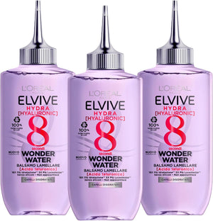 L'ORÉAL PARIS BALSAMO LAMELLARE WONDER WATER HYDRA HYALURONIC PER DARE LUCENTEZZA A CAPELLI DISIDRATATI 200 ML
