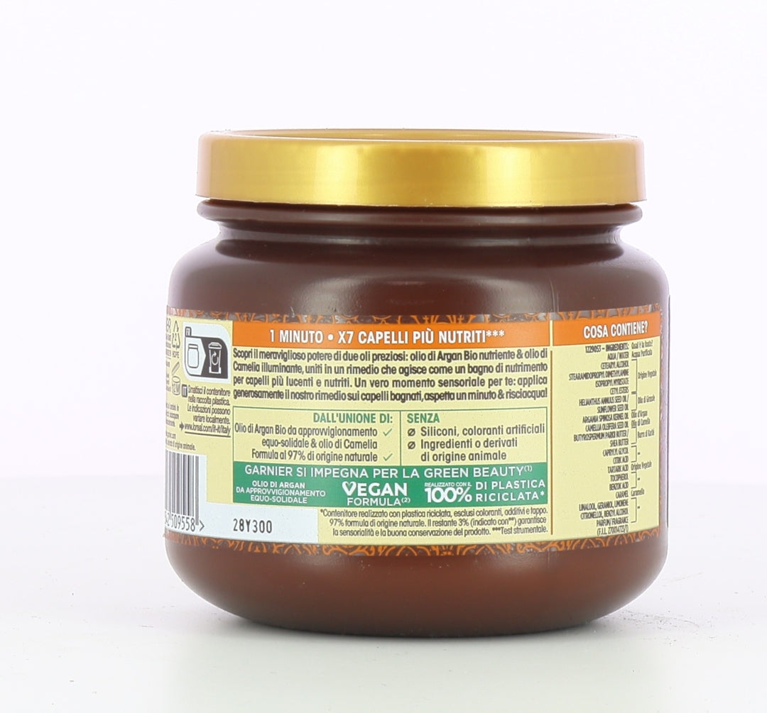 SET 3 GARNIER ULTRA DOLCE MASCHERA NUTRIENTE PER CAPELLI SECCHI E SPENTI AZIONE IN 1 MINUTO CON GLI OLI MERAVIGLIOS 340 ML