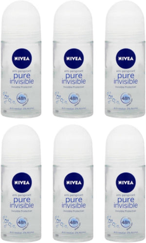 NIVEA SET 6 PZ DEODORANTE ANTI-PERSPIRANT PURE INVISIBLE 50 ML