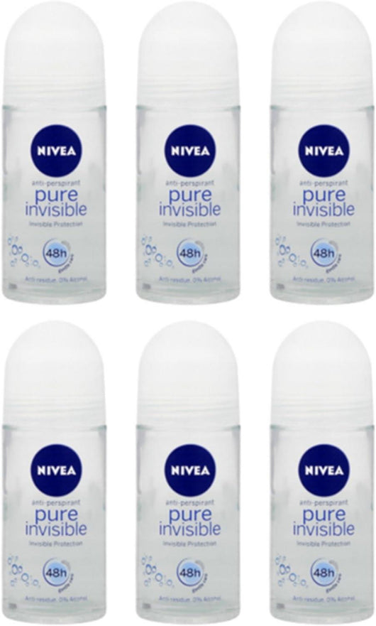 NIVEA SET 6 PZ DEODORANTE ANTI-PERSPIRANT PURE INVISIBLE 50 ML