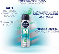 NIVEA SET 4 PZ DEODORANTE SPRAY 150 ML MEN COOL KICK FRESH FINO A 48 H