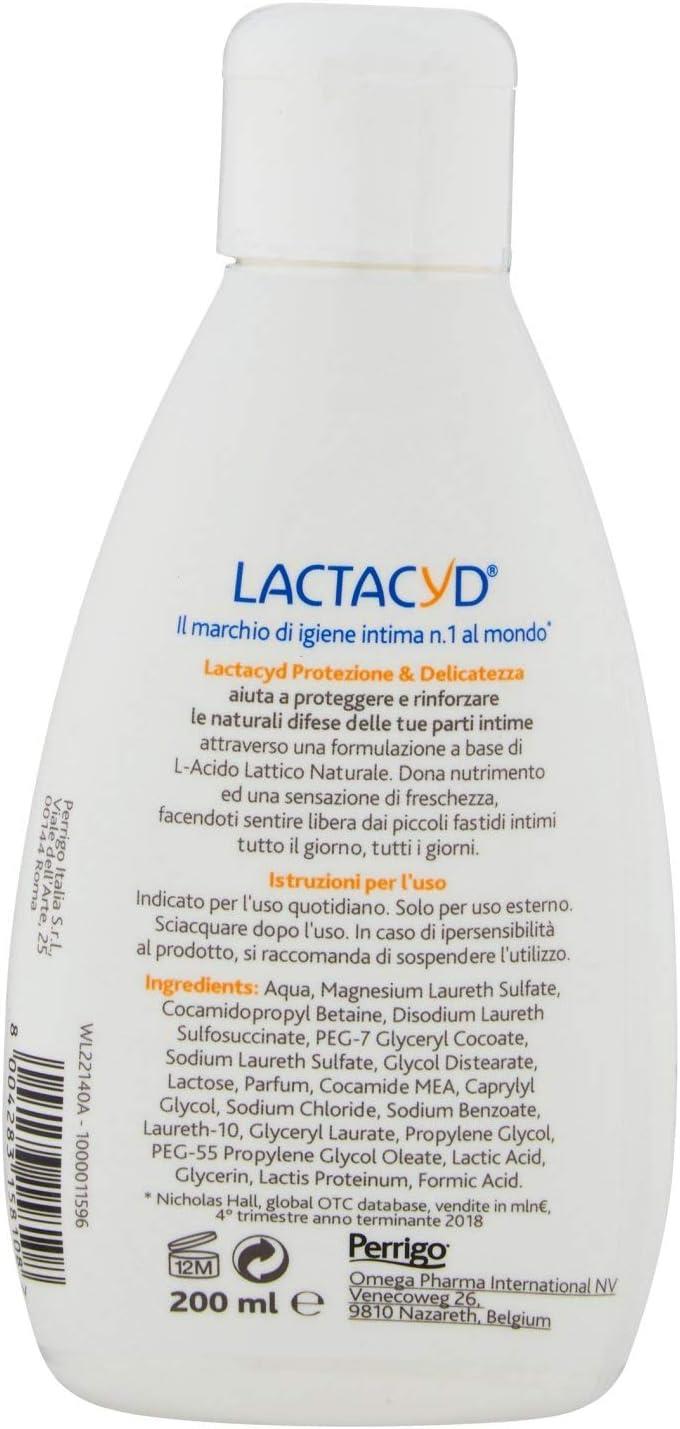 LACTACYD PROTEZIONE DELICATA DETERGENTE INTIMO PER TUTTI I TIPI DI PELLE 200 ML