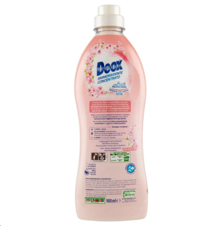 DEOX 2 CONFEZIONI AMMORBIDENTE CONCENTRATO LAVATRICE FIORI GIAPPONESI 90 LAVAGGI 900 ML