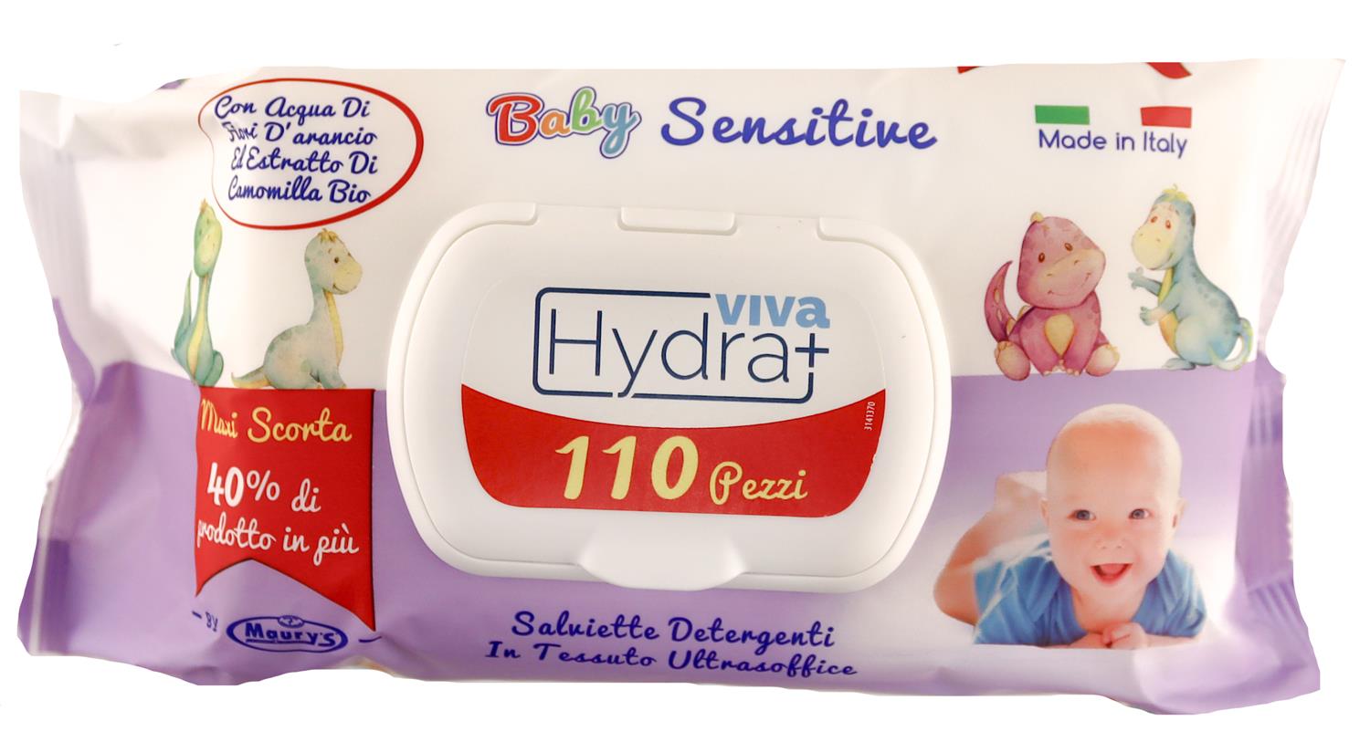 HYDRA VIVA + 24 CONFEZIONI SALVIETTE DETERGENTI BABY SENSITIVE 2460 PZ