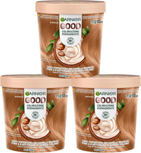 SET 3 GARNIER GOOD TINTA CAPELLI 7.12 BIONDO CAPPUCCINO COLORAZIONE PERMANENTE SENZA AMMONIACA 90% NATURALE