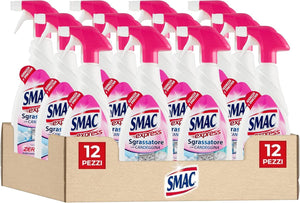 SMAC MAXI PACCO 12 PZ SPRAY SGRASSATORE 650 ML DISINFETTANTE CON CANDEGGINA