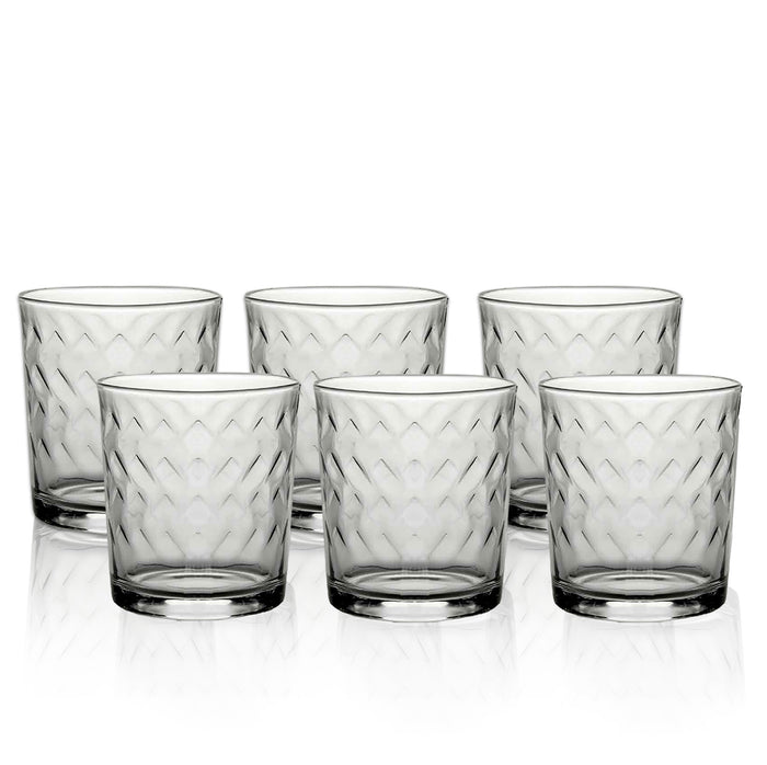 SET DI 6 BICCHIERI MODELLO ZIG ZAG REALIZZATI IN VETRO PER ACQUA CAPIENZA DA 250 ML