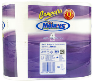 MAURY'S CARTA IGIENICA 36 ROTOLI 2 VELI COMPATTA 780GR ALTA QUALITÀ