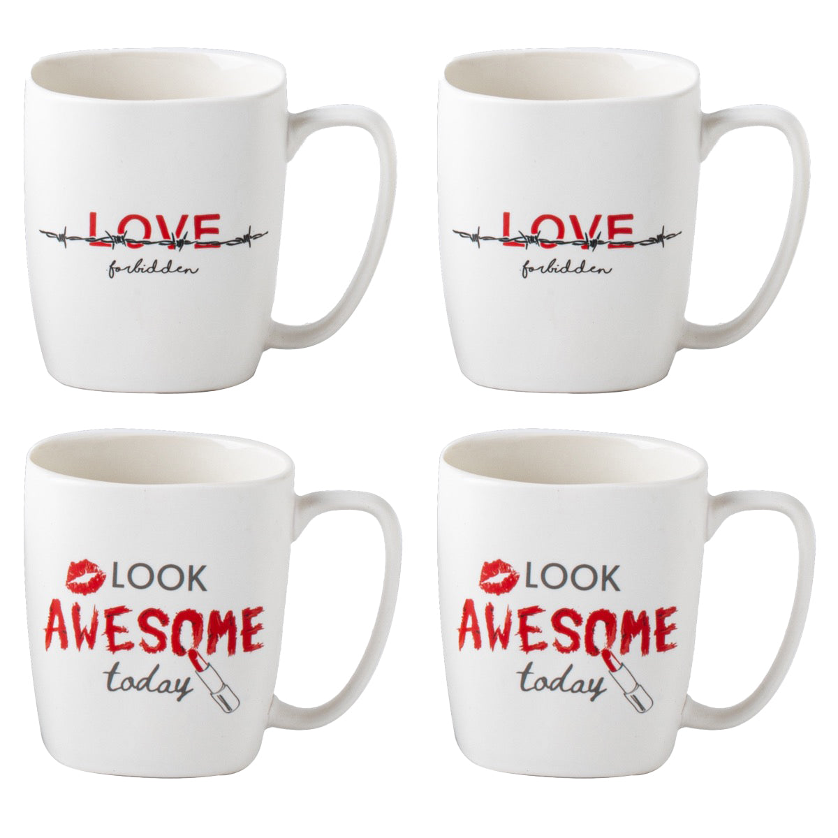 MAURY'S TAZZA KISS CON DECORO ASSORTITO DA 390 CC