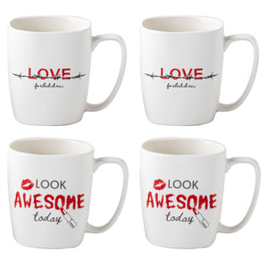 MAURY'S TAZZA KISS CON DECORO ASSORTITO DA 390 CC