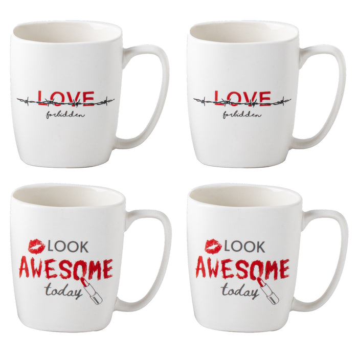 MAURY'S TAZZA KISS CON DECORO ASSORTITO DA 390 CC