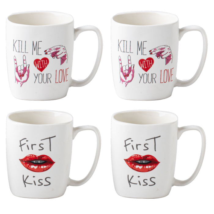 MAURY'S TAZZA KISS CON DECORO ASSORTITO DA 390 CC