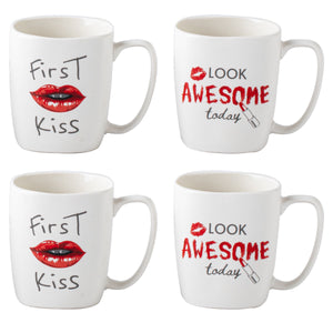 MAURY'S TAZZA KISS CON DECORO ASSORTITO DA 390 CC