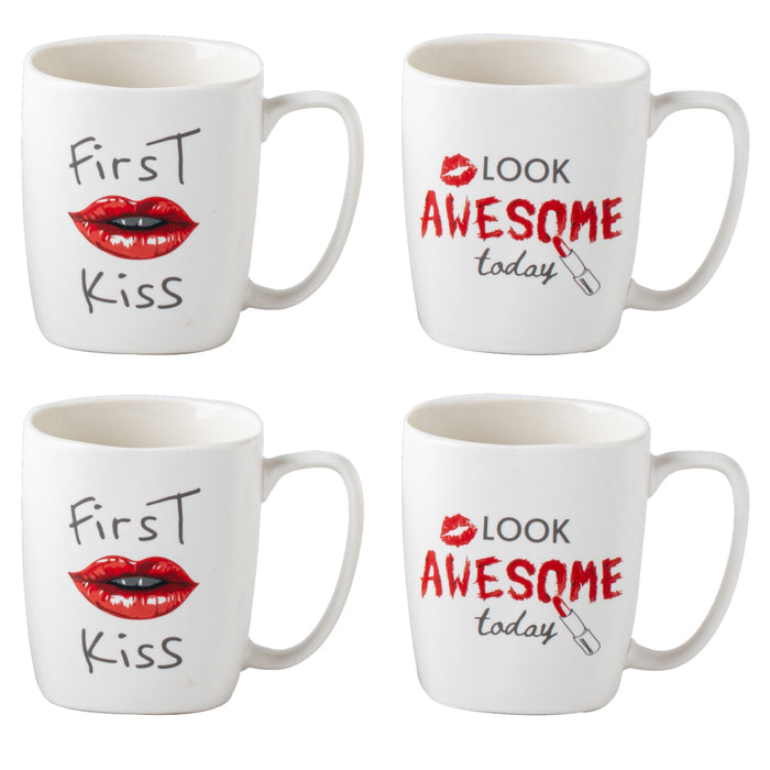 MAURY'S TAZZA KISS CON DECORO ASSORTITO DA 390 CC