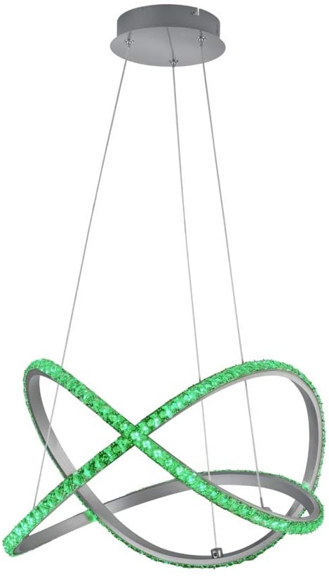 RUBIN LAMPADARIO A SOSPENSIONE A LED 50 CM CRISTALLO CON TELECOMANDO