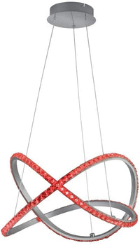 RUBIN LAMPADARIO A SOSPENSIONE A LED 50 CM CRISTALLO CON TELECOMANDO