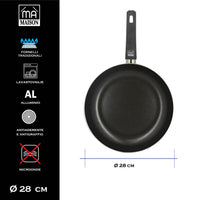 MA MAISON PADELLA LINEA ALESSIA 28 CM SPESSORE 2.20 MM ANTIADERENTE E ANTIGRAFFIO IN ALLUMINIO