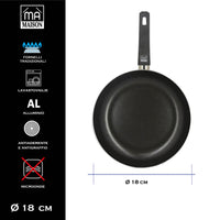 MA MAISON PADELLA LINEA ALESSIA 18 CM SPESSORE 2,20 MM ANTIADERENTE E ANTIGRAFFIO IN ALLUMINIO