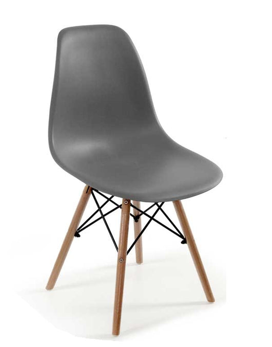 HELSINKI SEDIA DA INTERNO 51X47XH83 CM CON SEDUTTA IN PLASTICA GRIGIA